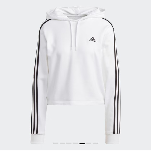 Essentials 3 stripes French terry crop - Picture 2 of 5